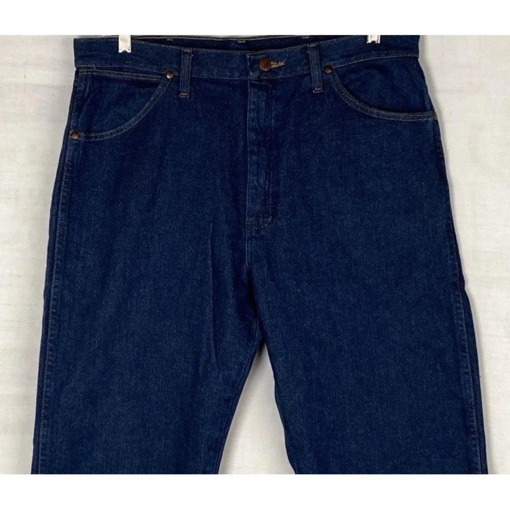 Wrangler‎ Jeans Mens 35x34 Blue Cotton Denim Western Cowboy Rodeo